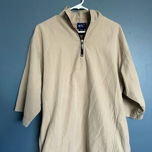 Men's Beige Half-Zip Jacket